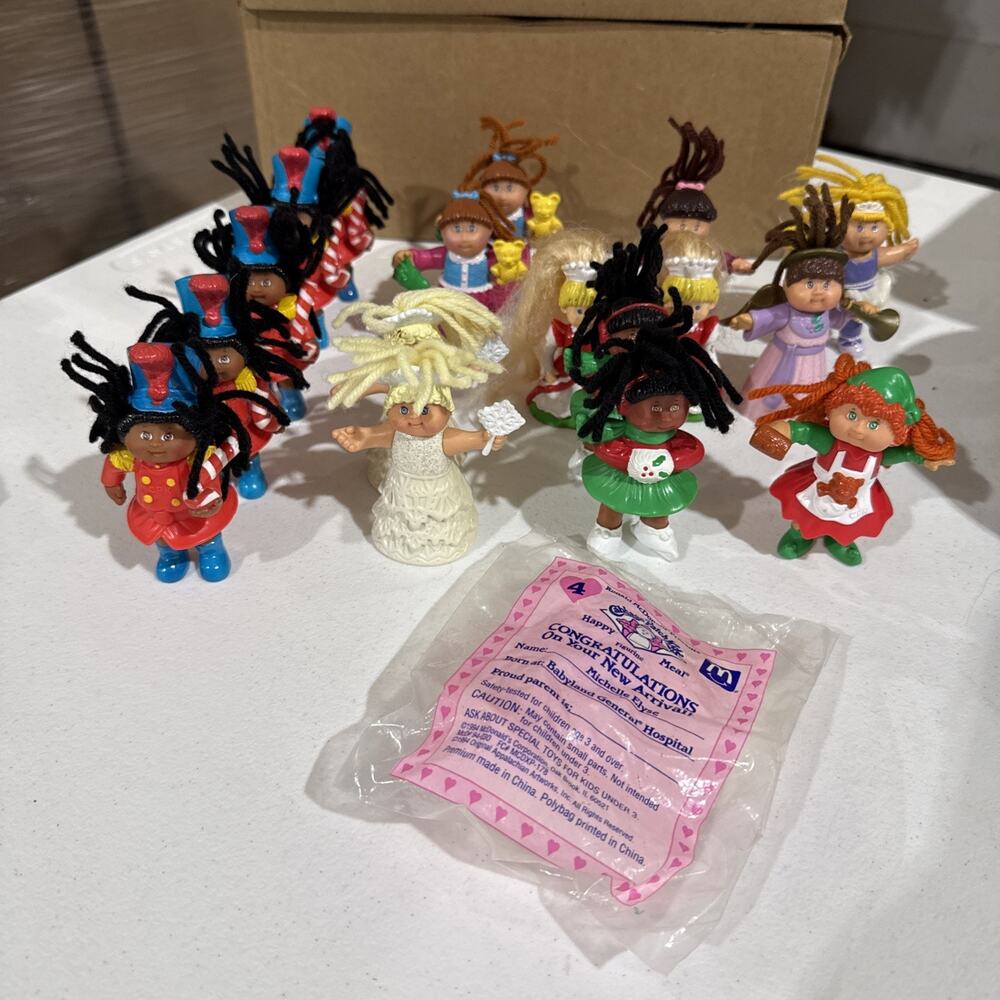 Vintage Cabbage Patch Kids Mini Figure Lot 18 PVC Dolls Christmas Nutcracker